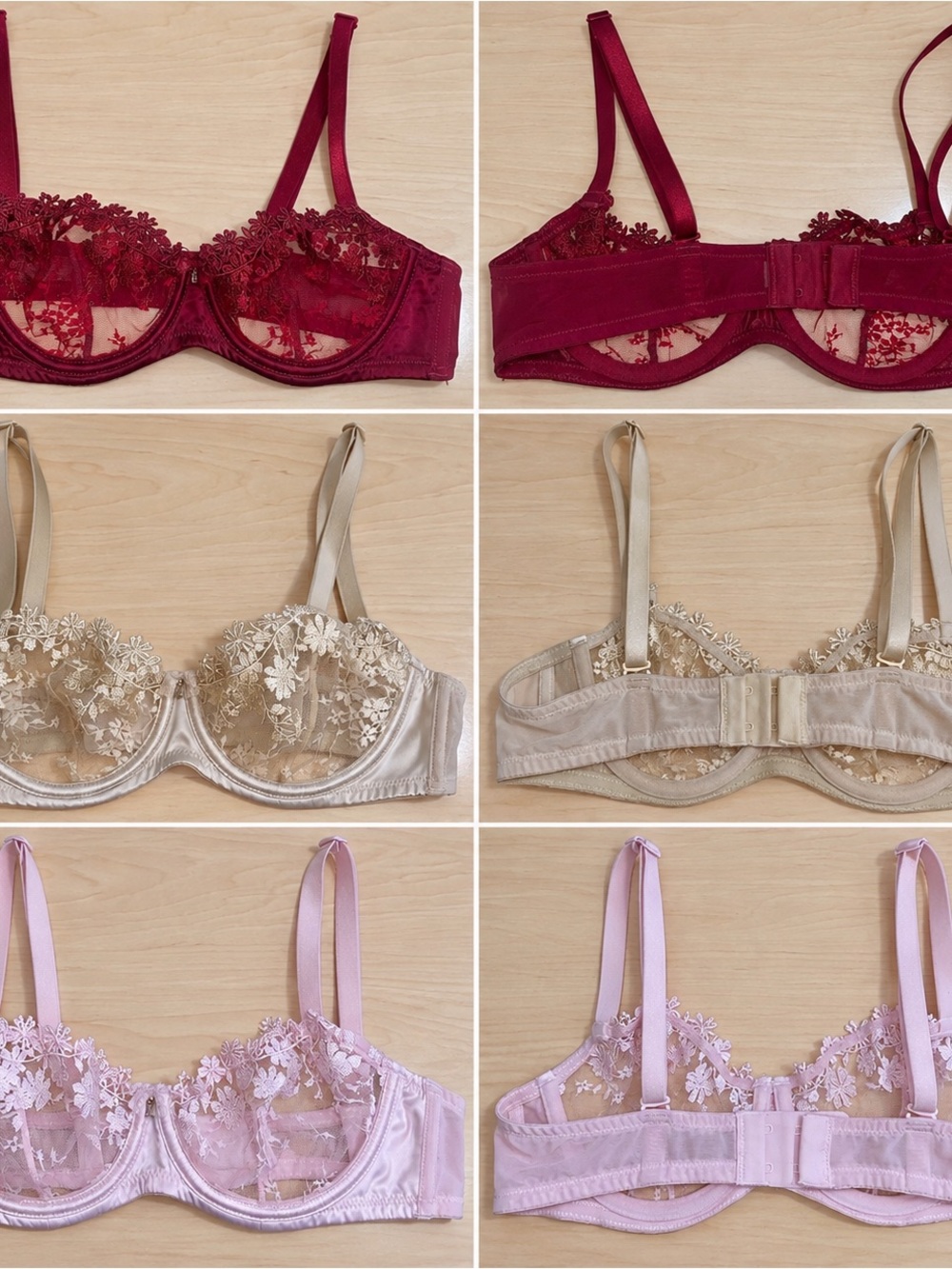 Intimissimi Lace Underwire Bra – Burgundy, 34B